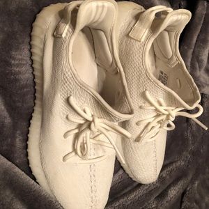 Triple white Yeezy Boost